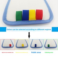 Tête de balai en microfibre à code couleur, lavable en machine, écologique et économique, idéale pour les sols durs classifiés en milieu hospitalier et hôtelier