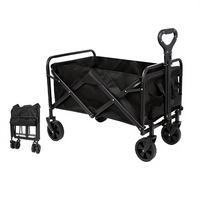 Nouvelle conception de chariot de camping pliable en métal avec poignée télescopique, roues pivotantes à 360°, service ODM pour la plage et le sable