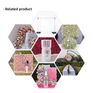 Decoraciones DE BODA Zócalos Cilindro redondo blanco Zócalo floral Soportes de exhibición Pedestal para eventos de fiesta de matrimonio - Product Image 3