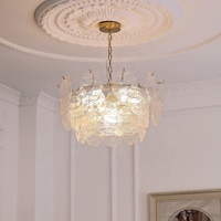 Lustre de salle à manger/salon en cuivre doré, LED, hauteur réglable, style français, mi-siècle, nordique, moderne, minimaliste, luxe léger