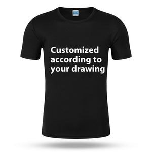 T-shirt girocollo da uomo personalizzata ad asciugatura rapida per pubblicità transfrontaliera, abbigliamento da lavoro con stampa logo per il commercio estero - Product Image 1