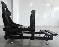 Cockpit de simulation de course de qualité professionnelle, châssis en aluminium extrudé 4080 avec siège et support de volant pour une expérience de conduite immersive