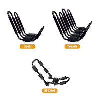 Voyage universel Camping 2 paires 150 Lbs réglable pliant J-bar voiture planche de surf Snowboard Kayak porte-bagages