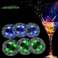 Nouvelle Tendance 2023 : Autocollant LED Lumineux pour Sous-Verre – Décoration Ambiante pour Boîte de Nuit, Fêtes de Diwali, Ramadan et Soirées Bière