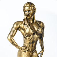 Résine Femme Bodybuilding Trophée Statue Folk Art Style Building Design pour la décoration de la maison pour les cadeaux Souvenirs Compétitions