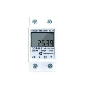 2P Din Rail Eenfase Digitale Elektronische Elektrische Meter Kwh Energiemeter