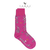 Chaussettes de mode en tricot pour femmes, confortables, respirantes, antibactériennes, motif robot de dessin animé, pour l'automne, usage quotidien