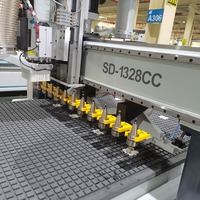 Mdf découpe de portes de meubles en bois, routeur CNC avec changeur ATC droit