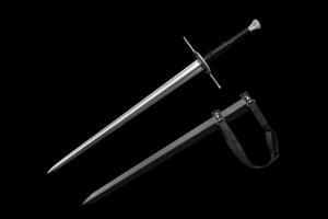 Chevalier médiéval européen réplique longue épée cuir Durable pour Film Télévision Animation Simulation Cosplay accessoires - Product Image 5
