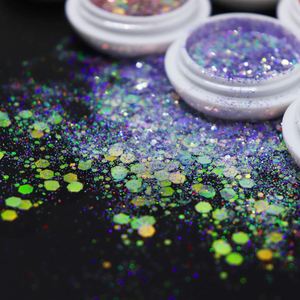 Poudre à tremper pour ongles en acrylique pailletée de qualité supérieure, 10 couleurs, pigment polymère pour la sculpture, fournitures pour l'art des ongles - Product Image 6