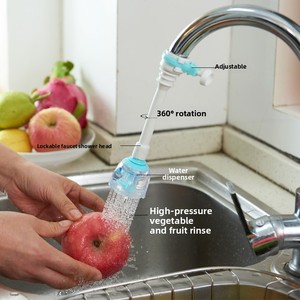 Robinet de cuisine anti-éclaboussures avec douchette rotative pour le lavage des légumes, filtre à <span class=keywords><strong>eau</strong></span>, valve économiseur <span class=keywords><strong>d</strong></span>'<span class=keywords><strong>eau</strong></span>, buse - Product Image 1
