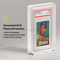 Étui de présentation en acrylique personnalisé pour cartes de collection graduées, avec aimant, pour cartes de collection PS-A CGC BGS TCG, protection de carte graduée