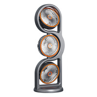 Nouveau ventilateur transfrontalier à trois têtes avec veilleuse, à moteur sans balais, réglage multi-angles, pour bureau et dortoir