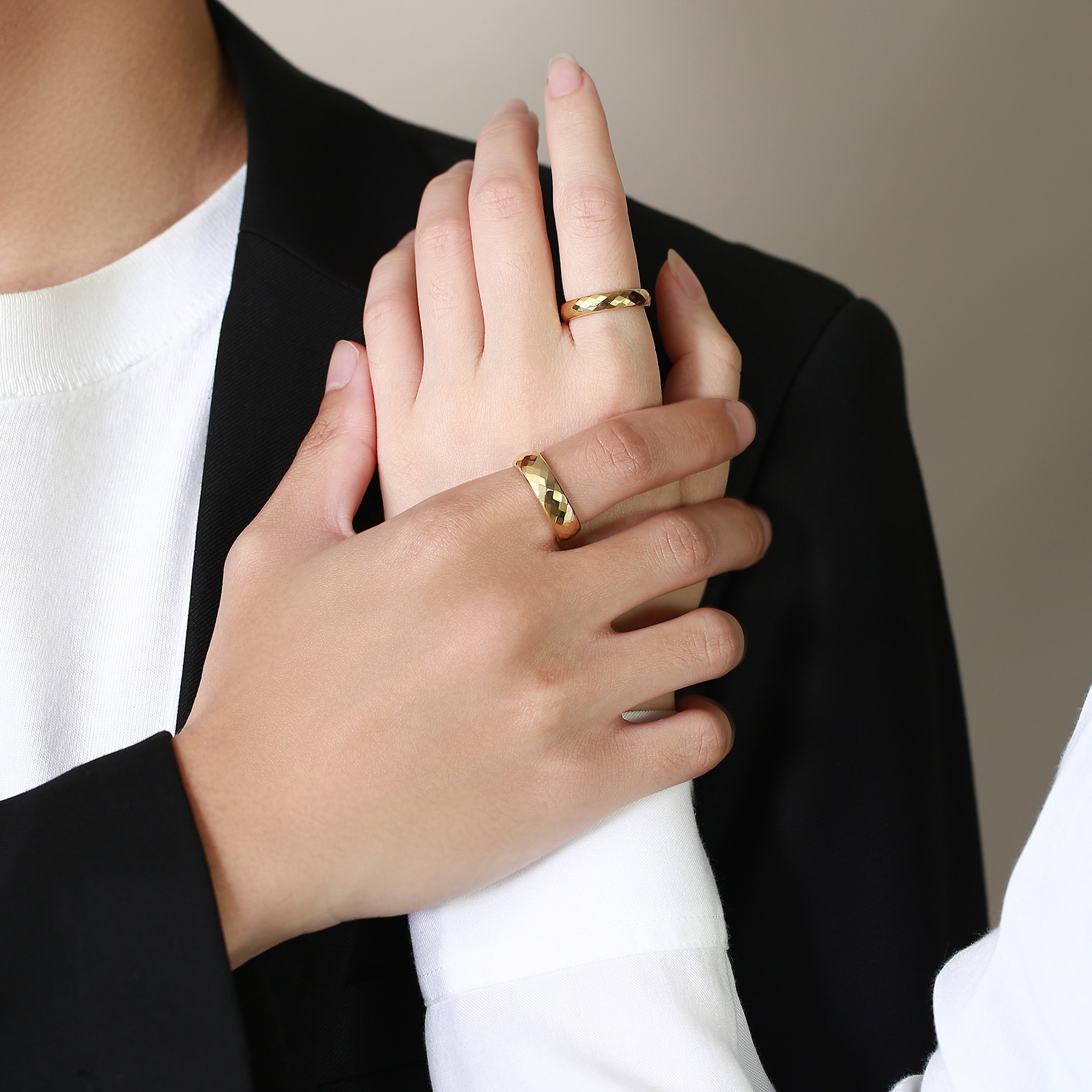 tungsten rings gold plated