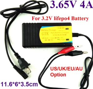 उच्च गुणवत्ता 3.65V 4A चार्जर के लिए 3.2v lifepo4 18650 26650 32650 14500 3.2V बैटरी अमेरिका यूरोपीय संघ ए. यू. ब्रिटेन प्लग 14.6W 3.2V बैटरी चार्जर
