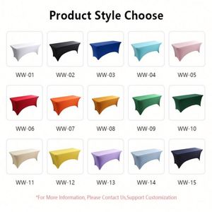 Mantel Ajustable de Spandex Personalizado para Bodas, Fiestas y Eventos, para Mesas Rectangulares - Product Image 2