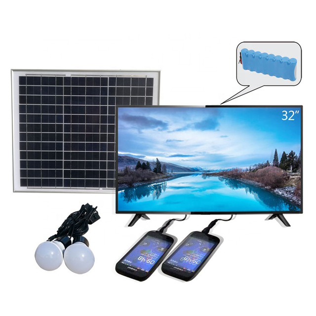 2021 Solar TV 32" 22" Solar Energy Television with Recheageable Inbuilt Battery