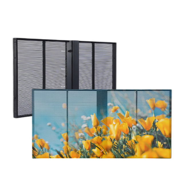 MC P50 P100 Lightweight HD Advertising Flexible Pixel Led Mesh Display Screen Transparent Led Outdoor Waterproof Grid Screen