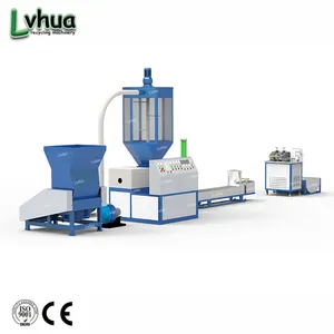 Lvhua double stage compact plastic raw material machinery xps eps foam waste granulating machine price