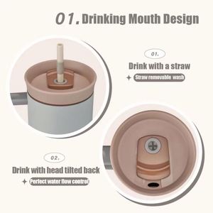 แก้วกาแฟสแตนเลส 304 เก็บความร้อน-เย็น พร้อมฝาและหลอดพิมพ์ลาย สำหรับงานอีเว้นท์ ของขวัญ  รับสกรีนโลโก้  ลดราคาพิเศษ - Product Image 4