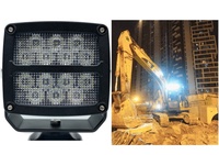 ECE R10 12 36V Off Road Light Square Antivibración 50W 70W Foodlight Heavy Duty Truck LED Luz de trabajo para la industria minera SUV