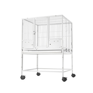 Papegaaienkooi Grote Metalen Vogelkooi Solide Knop Luxe Villa Kooi Gestapelde Dubbele Laag Ecologisch Gepoedercoat Reproductiekooi - Product Image 1