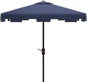 萨法维耶PAT8400A户外齐默尔曼海军和白色7'6 "方形市场紫外线保护伞
