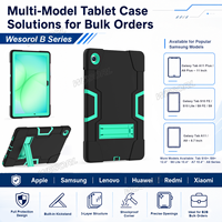 Étui antichoc pour Samsung Tab A11 Plus 11 2025 A9 Plus 11 2023 avec support pliable, protection robuste, design fin