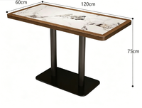 Ensembles de restaurant modernes en bois massif, banquettes, tables et chaises durables pour cafés, hôtels, bars
