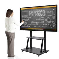 Écran interactif 65 pouces 4k 20 points tactile IR 300 nits 350 nits 450 nits Écran interactif intelligent Android 13 Tableau blanc interactif intelligent