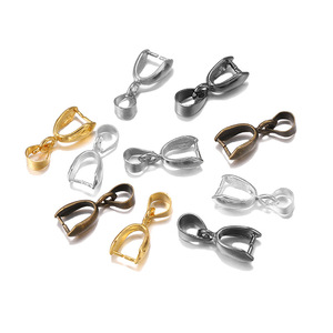 Metal Pendant Clasp Mixed Shapes For Necklace Making Plated Brass <b>Clip</b> Jewelry Findings AC0045 - Product Image 1
