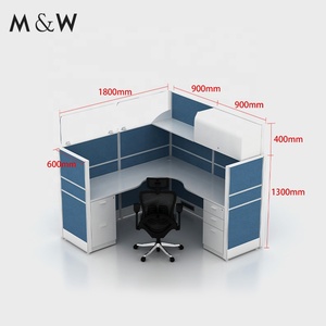 م & W فوشان أثاث مكتبي حديث على شكل L تصميم محطة عمل عالية الجودة قسم واحد مقصورة مكتب - Product Image 1