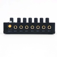 MIX600 Profesional Low-Noise 6 Channel Line Mixer Mini Sound Mixer Mikrofon Gitar Instrumen untuk Keyboard/Drum Set/Sub Mixer