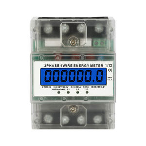 Compteur d'énergie intelligent triphasé à quatre fils pour usage domestique, type rail, avec affichage LCD pour la surveillance de la <span class=keywords><strong>consommation</strong></span> électrique - Product Image 5
