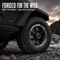 Jantes Beadlock forgées noir brillant à 8 trous, 17-22 pouces, 6061-T6, jantes tout-terrain simulées, 6x5.5 8x170 pour Bronco Ram TRX F-150
