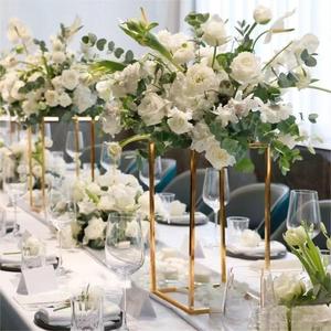 Dibei Trung Quốc nhà máy bảng trung tâm Đảng trang trí đám cưới hình chữ nhật Sắt Vàng Hoa cao đứng - Product Image 3