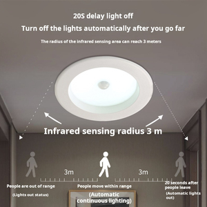 3 trong 4in 6 trong <span class=keywords><strong>LED</strong></span> <span class=keywords><strong>PIR</strong></span> cảm biến chuyển động Downlight trong nhà trần chiếu sáng lịch thi đấu hồng ngoại cơ thể con người cảm ứng cho lối đi hành lang - Product Image 3
