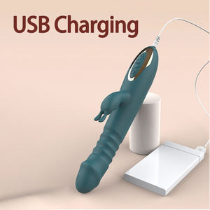 هزاز أرنب تلسكوبي مزدوج التحفيز للنقطة G والبظر، مصنوع من السيليكون، قابل لإعادة الشحن، مقاوم للماء، ألعاب جنسية للنساء - Product Image 6