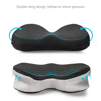 Coussin de siège en forme de papillon Coussin de chaise de bureau ergonomique antidérapant et en mousse à mémoire de forme pour soulager la douleur