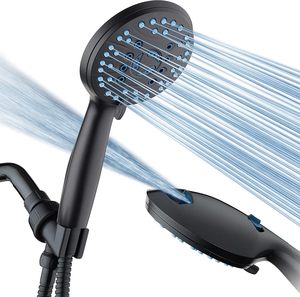 Cabezal de ducha de mano de 8 modos de alta presión <span class=keywords><strong>AquaCare</strong></span>-boquillas antiobstrucción, lavado a presión incorporado para limpiar la bañera de acero inoxidable - Product Image 1