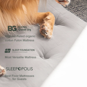 Đệm ngủ Tatami 2.5 inch bằng mút nhớt, đệm topper gấp gọn kiểu Nhật, dùng cho khách, xuất xứ Mỹ - Product Image 3