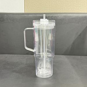 Tasses de voyage réutilisables en acrylique à double paroi de 40 oz, sans BPA, avec couvercles et pailles pour jus, lait, smoothies et sodas - Product Image 4