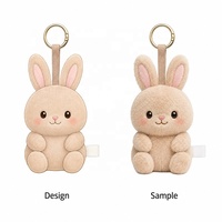 Boneka Gantungan Kunci Plush Anak-Anak, Mainan Lembut, Boneka Plush Custom Lucu, Gantungan Kunci Hewan Bulu Halus, Kapas PP, Bordir