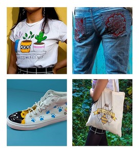 Marqueurs de peinture couleur, marqueurs textiles, ensemble de stylos non toxiques, indélébiles et permanents, peinture textile à pointe fine, stylo <span class=keywords><strong>marqueur</strong></span> textile - Product Image 3