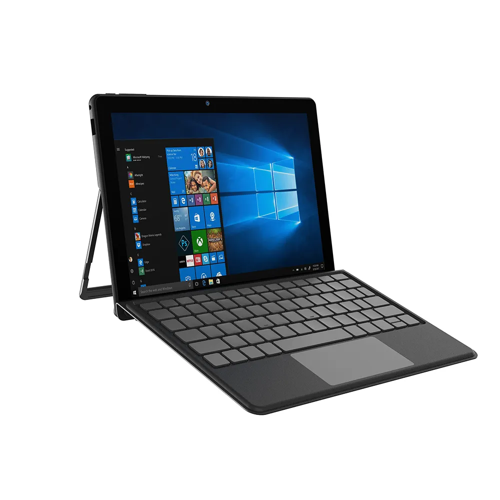 Usine 10.5 pouces 2 en 1 tablette et ordinateur portable Intel Celeron N4120 4020 CPU Win 10 OS 4 + 64 Go tablette fenêtre avec clavier d'accueil