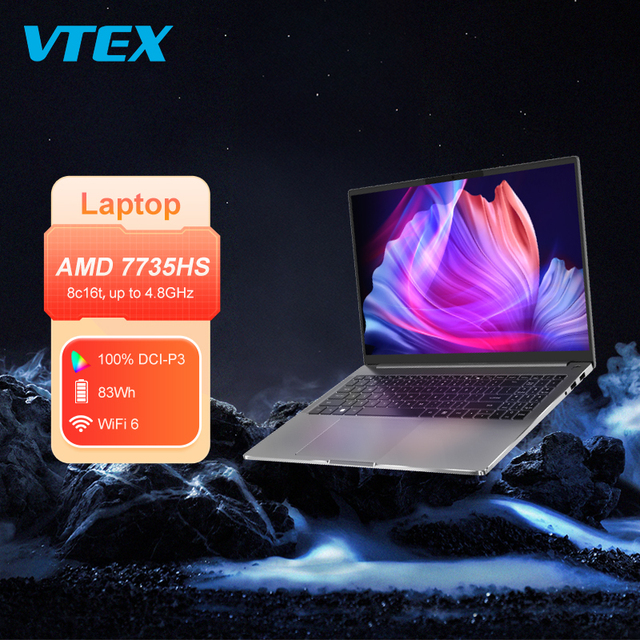 16" Inch 2.5K 165Hz Laptop Notebook Amd R7 7735Hs Fingerprint Lock Computer Hardware Gaming Laptops