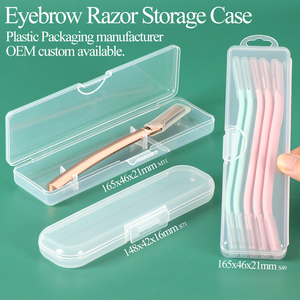 SUNSHING - Estuche de Almacenamiento para Depiladora Facial con Logotipo Personalizado, Organizador de Herramientas de Maquillaje de Plástico, Estuche Transparente para Recortador de Cejas, Contenedor para Depiladora de Cejas - Product Image 1