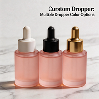 Flacon compte-gouttes rond en verre ambré personnalisé OEM en gros avec joint hermétique pour sérum cosmétique et huile essentielle 5ml 10ml 15ml en vrac