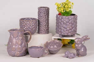 Vasi per Fiori in Ceramica Fatti a Mano Stile Moderno Farmhouse, Serie Animali, Design Scimmia Leone Cervo, Decorazioni per la Casa - Product Image 5