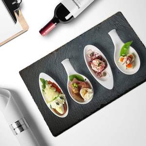 2023 Tabletex <span class=keywords><strong>ardoise</strong></span> naturelle assiette carrée sushi steak <span class=keywords><strong>ardoise</strong></span> noir nourriture occidentale assiette créative assiette de barbecue japonaise - Product Image 4